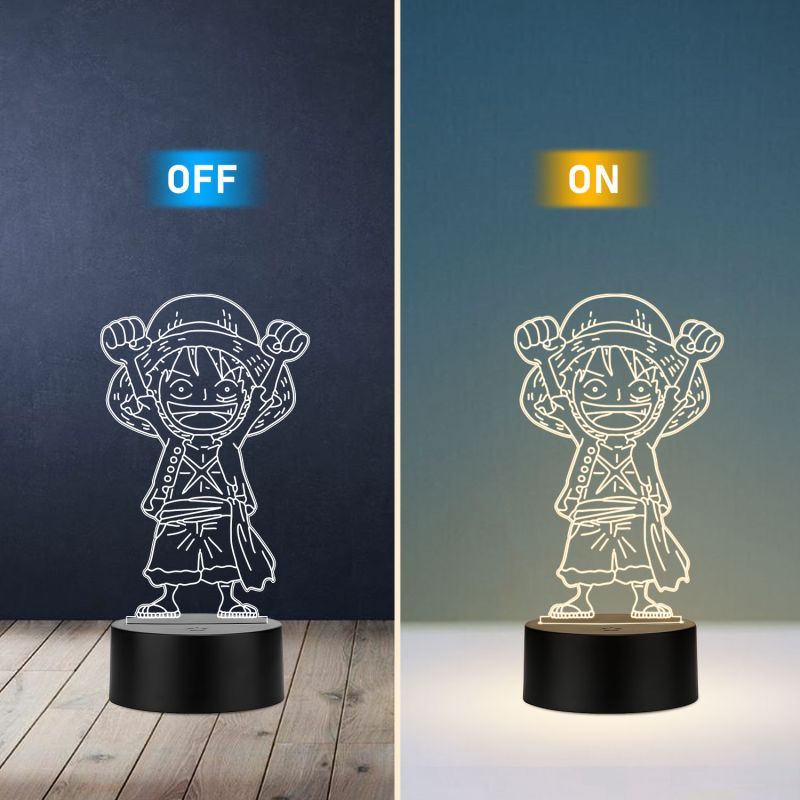 Monkey D Luffy Anime Character Design Night Lamp